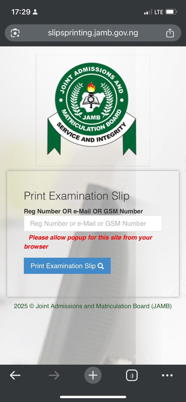 How To Print Your Original JAMB Result